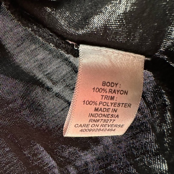 Elle size small black tank top sleeveless blouse ruffle detail down front center - Picture 5 of 5